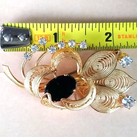 Vintage Western Germany Rhinestone Brooch Pin - Picture 13 of 15